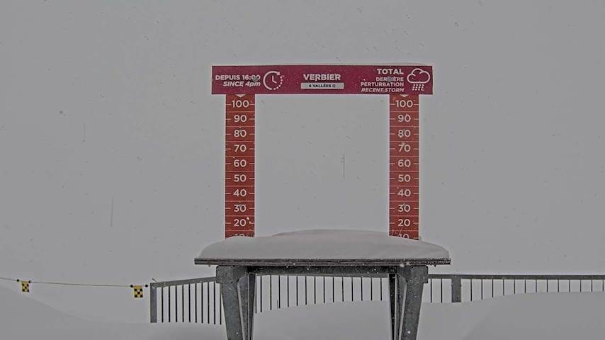 La Chaux 2'265 m. - Hauteur de neige Image