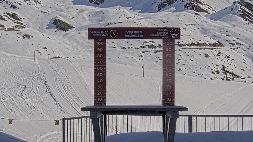 La Chaux 2'265 m. - Hauteur de neige Image