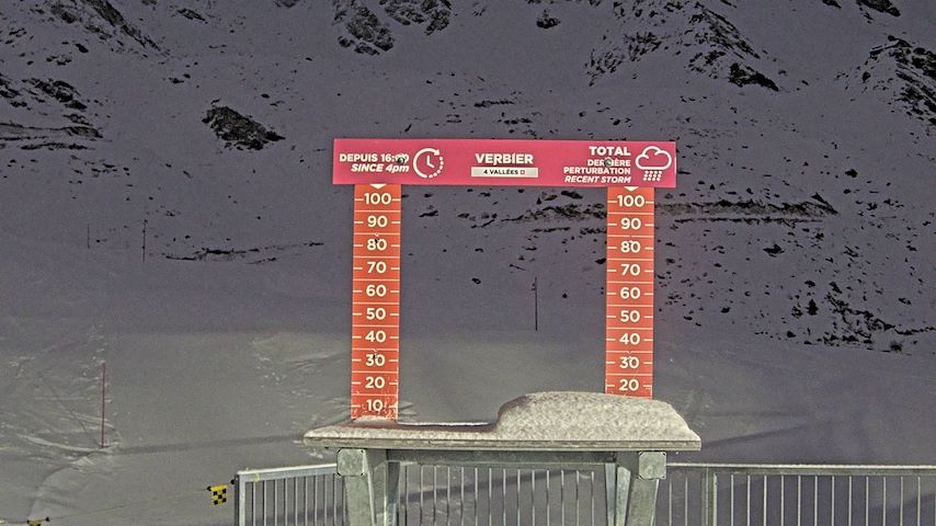 La Chaux 2'265 m. - Hauteur de neige Image