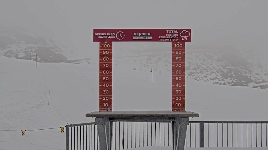 La Chaux 2'265 m. - Hauteur de neige Image