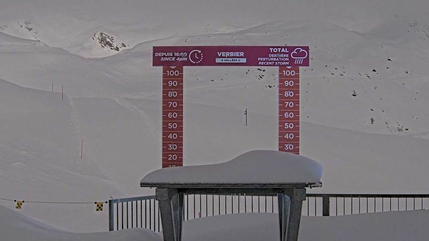 La Chaux 2'265 m. - Hauteur de neige Image