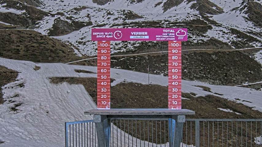 La Chaux 2'265 m. - Hauteur de neige Image