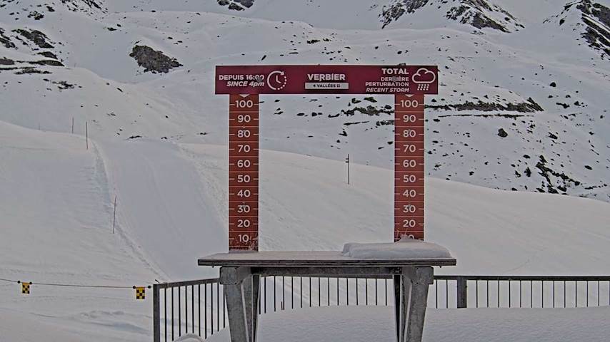 La Chaux 2'265 m. - Hauteur de neige Image