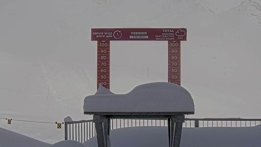 La Chaux 2'265 m. - Hauteur de neige Image