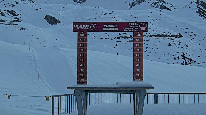 La Chaux 2'265 m. - Hauteur de neige Image