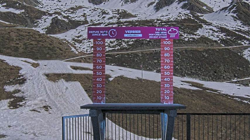 La Chaux 2'265 m. - Hauteur de neige Image