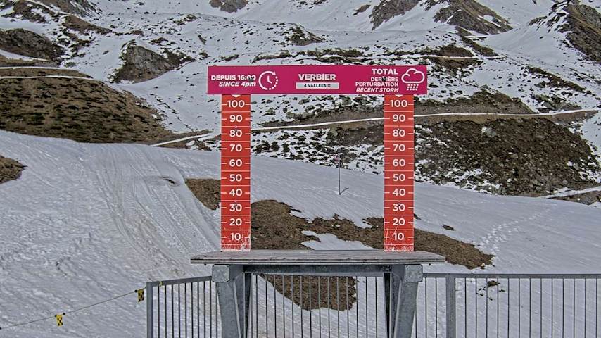 La Chaux 2'265 m. - Hauteur de neige Image