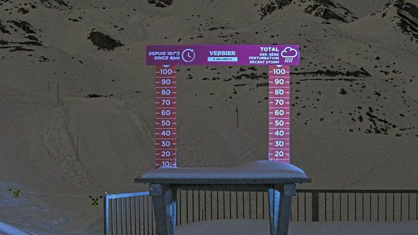 La Chaux 2'265 m. - Hauteur de neige Image