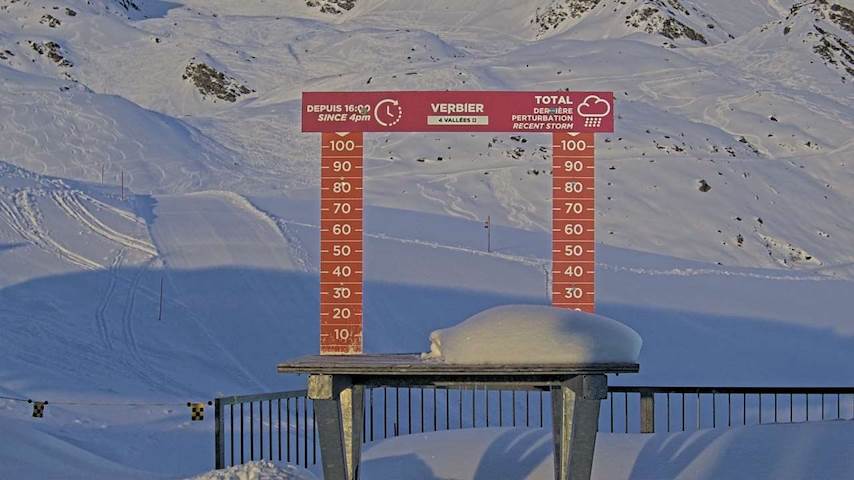 La Chaux 2'265 m. - Hauteur de neige Image