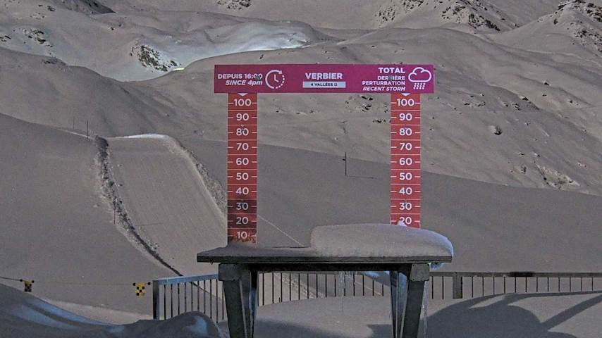 La Chaux 2'265 m. - Hauteur de neige Image