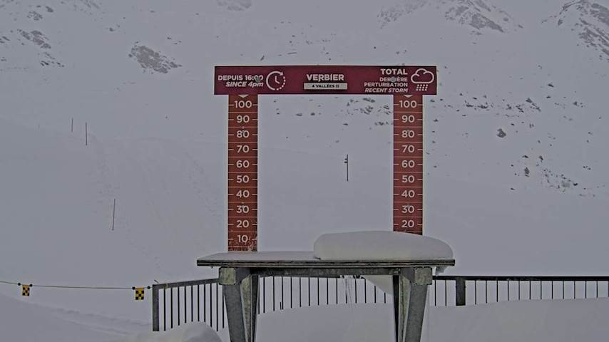 La Chaux 2'265 m. - Hauteur de neige Image