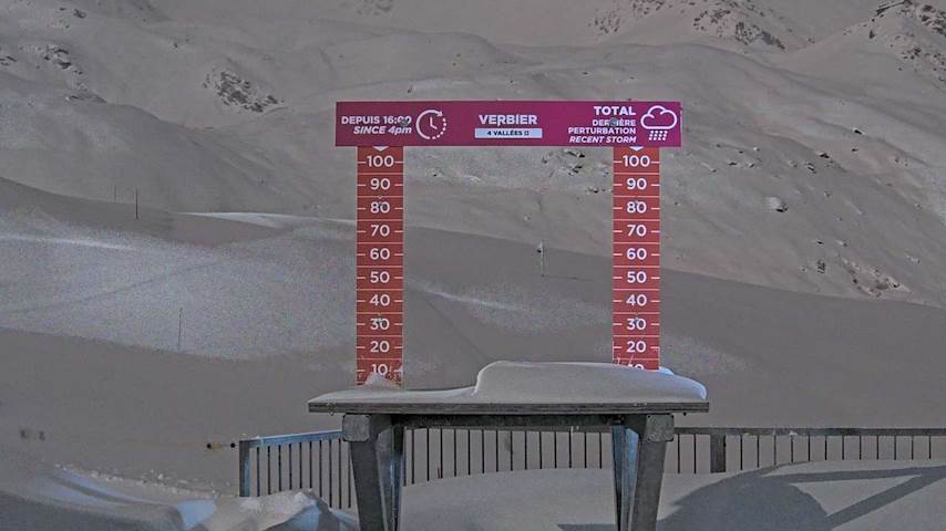 La Chaux 2'265 m. - Hauteur de neige Image