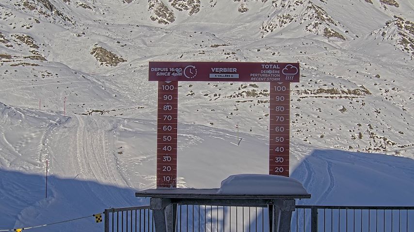 La Chaux 2'265 m. - Hauteur de neige Image