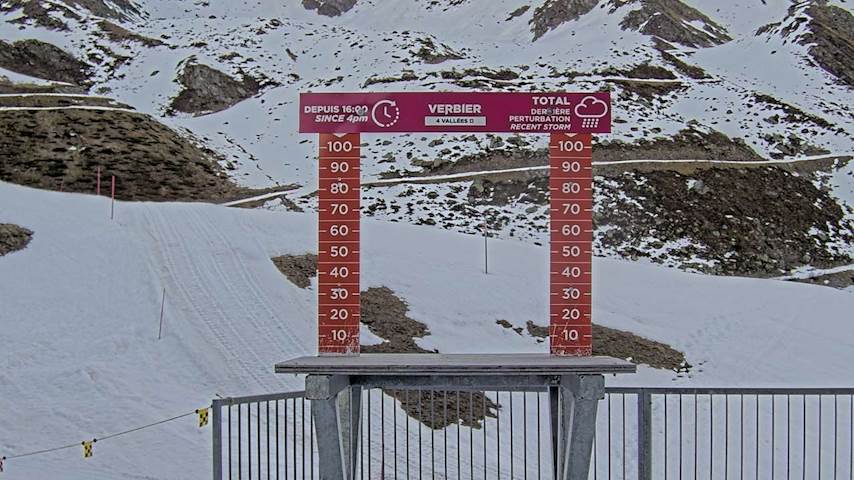 La Chaux 2'265 m. - Hauteur de neige Image