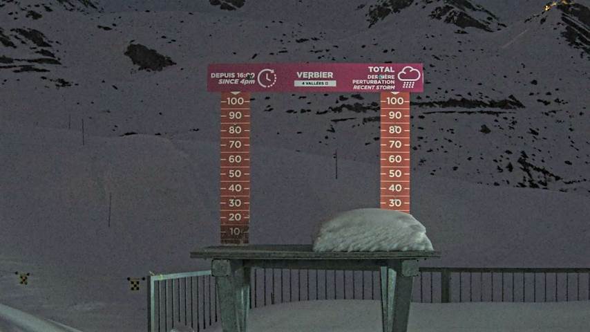 La Chaux 2'265 m. - Hauteur de neige Image