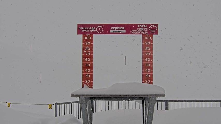 La Chaux 2'265 m. - Hauteur de neige Image