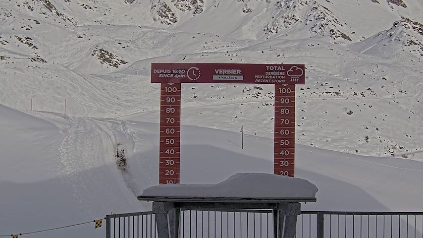 La Chaux 2'265 m. - Hauteur de neige Image