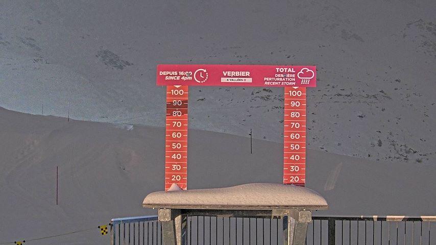 La Chaux 2'265 m. - Hauteur de neige Image