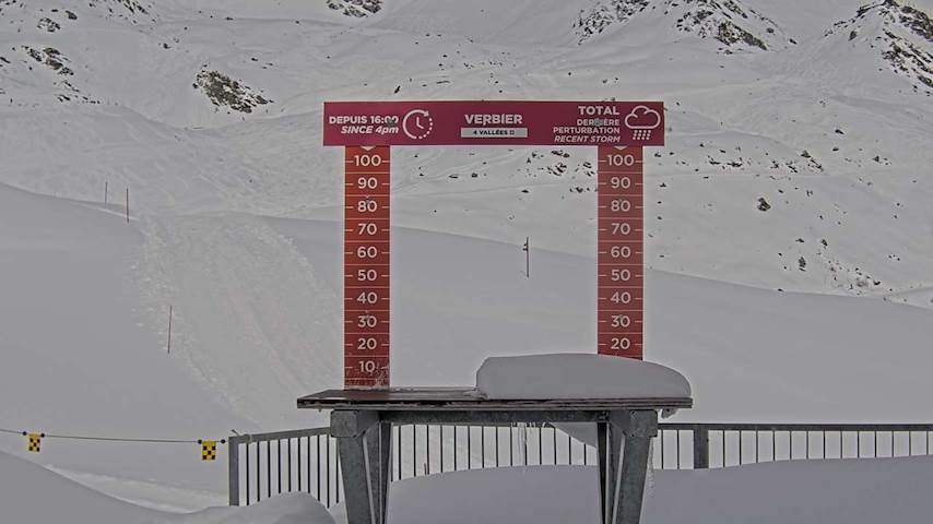 La Chaux 2'265 m. - Hauteur de neige Image