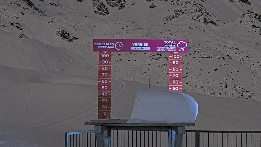 La Chaux 2'265 m. - Hauteur de neige Image