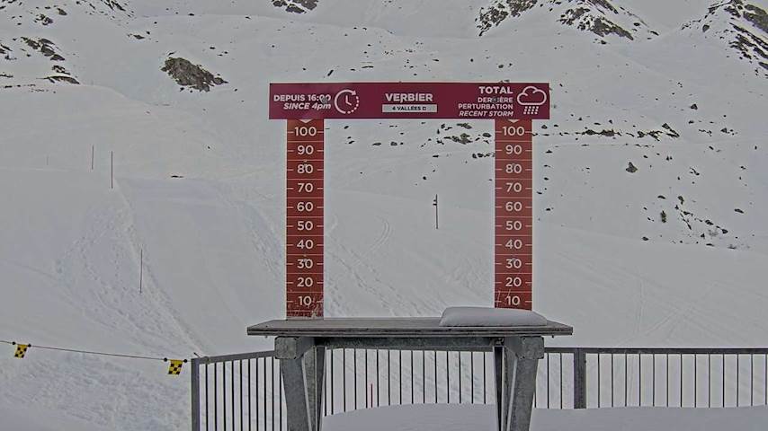 La Chaux 2'265 m. - Hauteur de neige Image