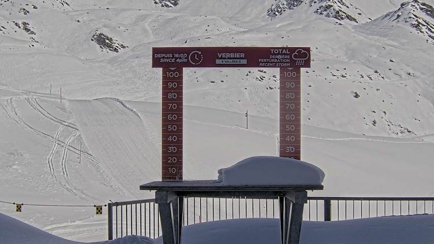 La Chaux 2'265 m. - Hauteur de neige Image