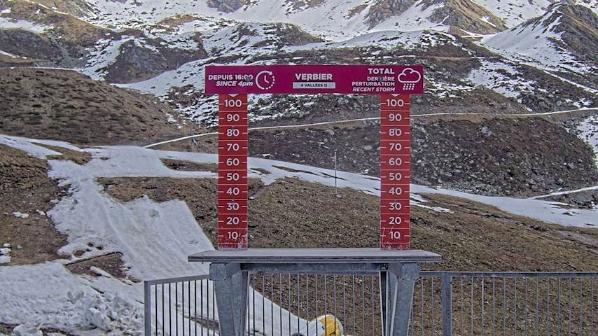 La Chaux 2'265 m. - Hauteur de neige Image