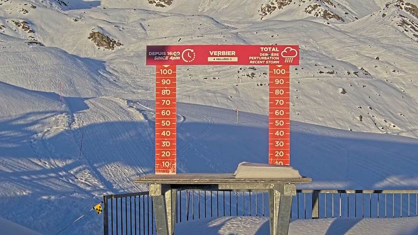 La Chaux 2'265 m. - Hauteur de neige Image