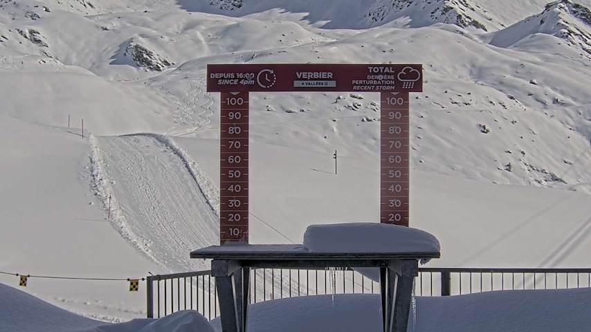 La Chaux 2'265 m. - Hauteur de neige Image