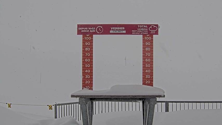 La Chaux 2'265 m. - Hauteur de neige Image