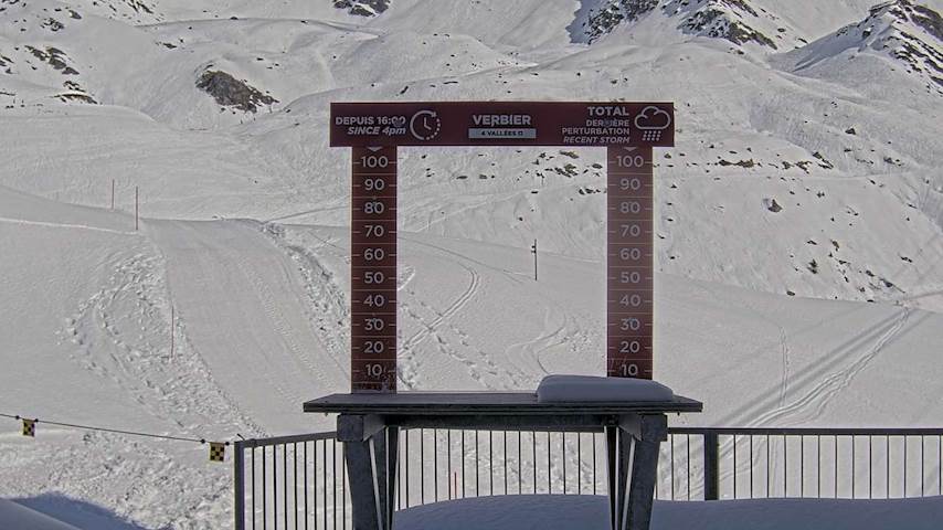 La Chaux 2'265 m. - Hauteur de neige Image