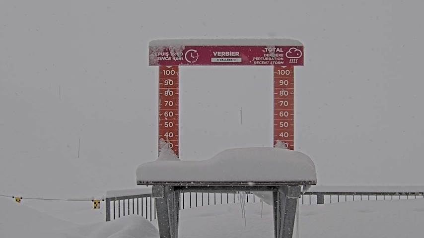 La Chaux 2'265 m. - Hauteur de neige Image