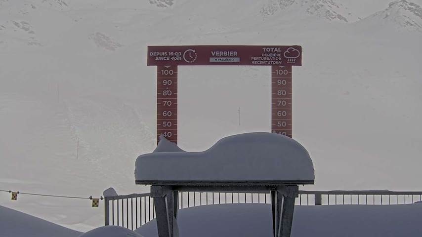 La Chaux 2'265 m. - Hauteur de neige Image