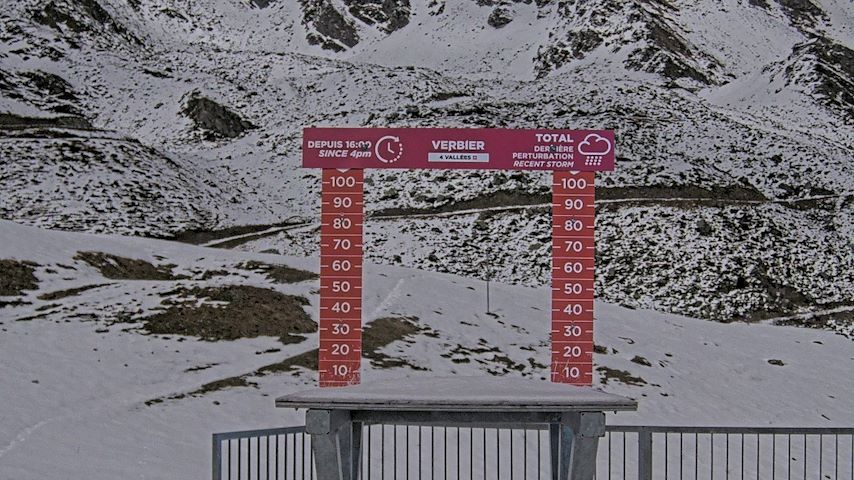 La Chaux 2'265 m. - Hauteur de neige Image