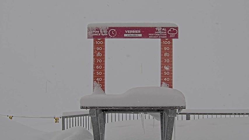 La Chaux 2'265 m. - Hauteur de neige Image