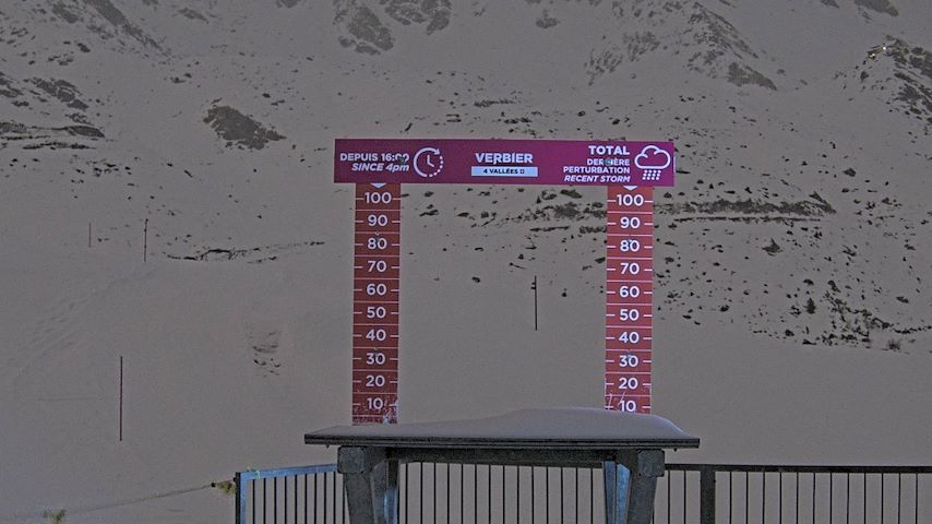 La Chaux 2'265 m. - Hauteur de neige Image