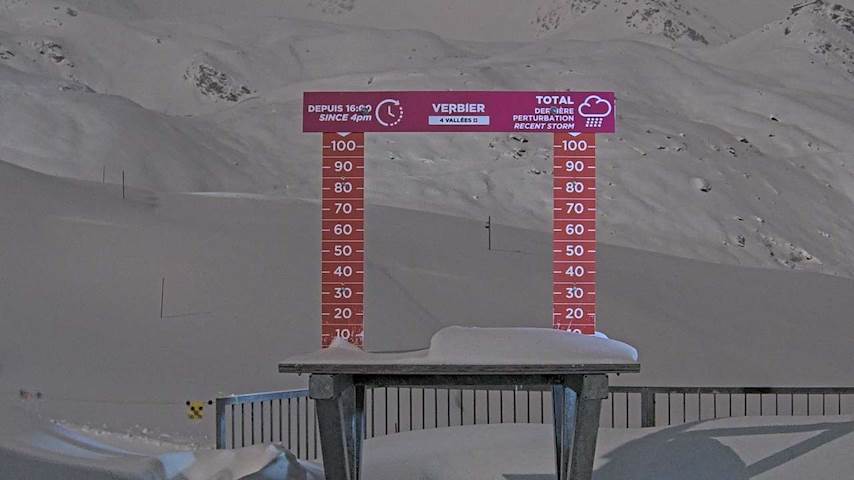 La Chaux 2'265 m. - Hauteur de neige Image