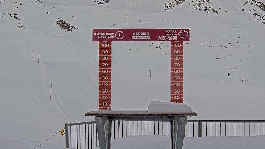 La Chaux 2'265 m. - Hauteur de neige Image