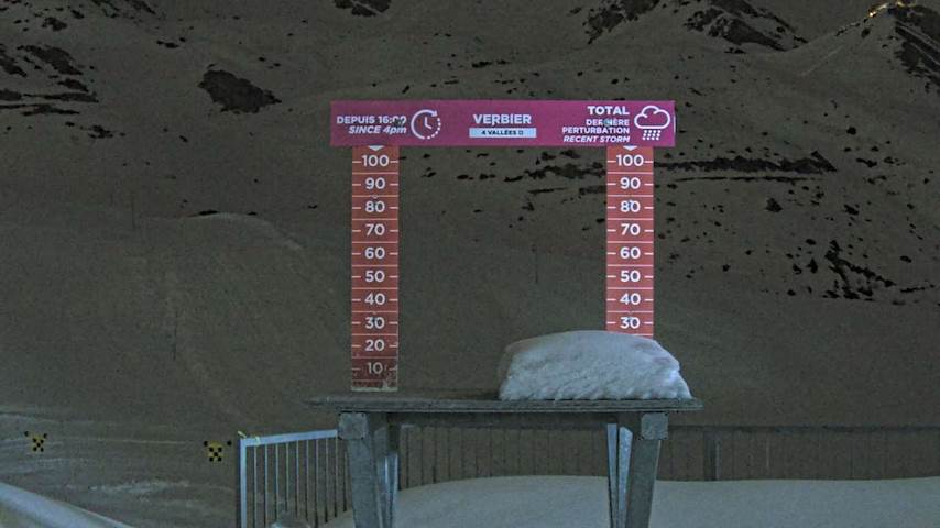 La Chaux 2'265 m. - Hauteur de neige Image