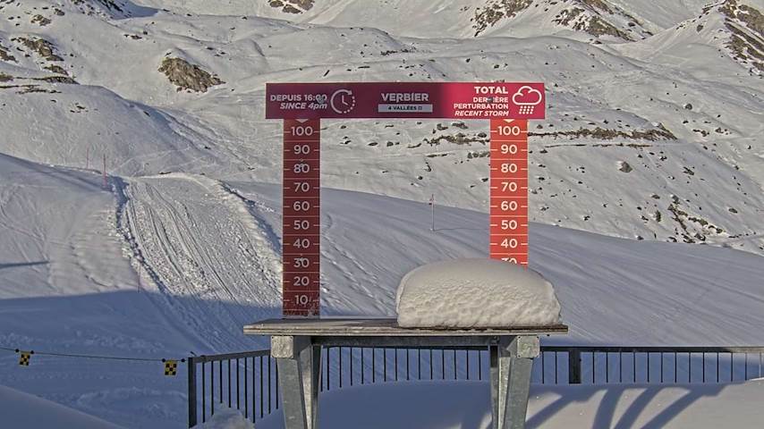 La Chaux 2'265 m. - Hauteur de neige Image