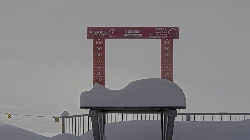 La Chaux 2'265 m. - Hauteur de neige Image