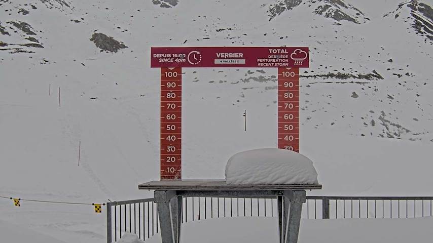 La Chaux 2'265 m. - Hauteur de neige Image