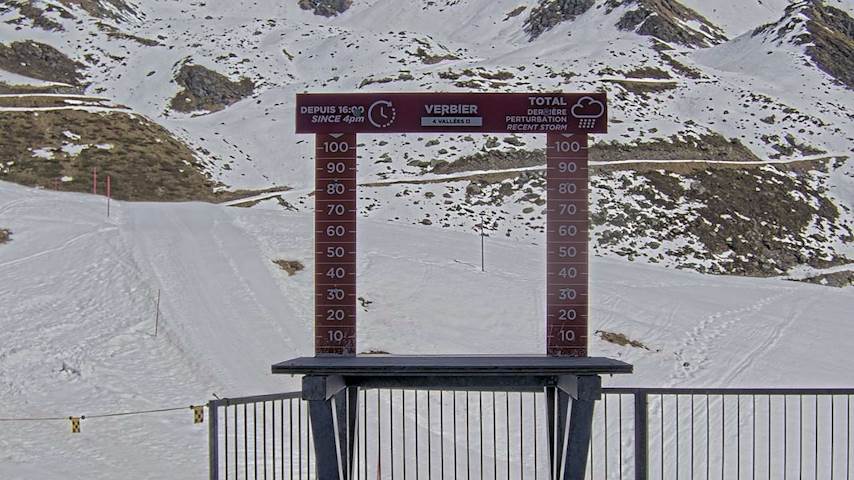 La Chaux 2'265 m. - Hauteur de neige Image