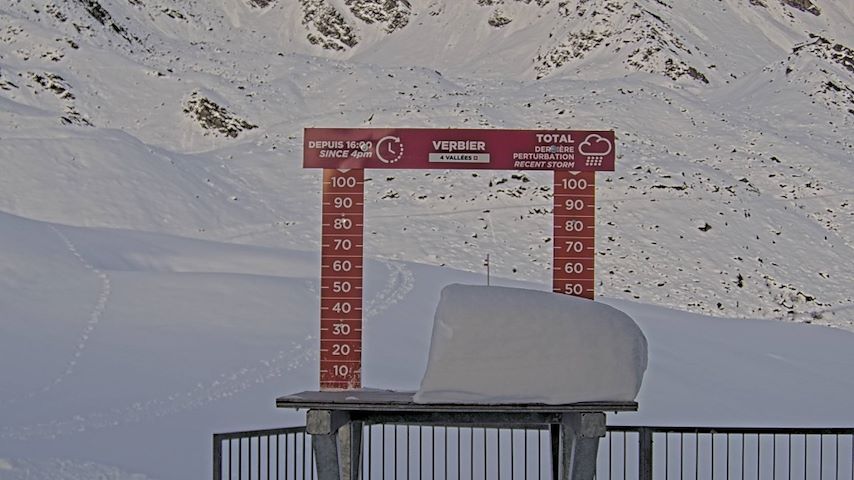 La Chaux 2'265 m. - Hauteur de neige Image