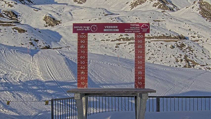 La Chaux 2'265 m. - Hauteur de neige Image