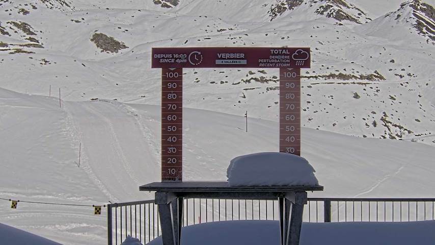 La Chaux 2'265 m. - Hauteur de neige Image