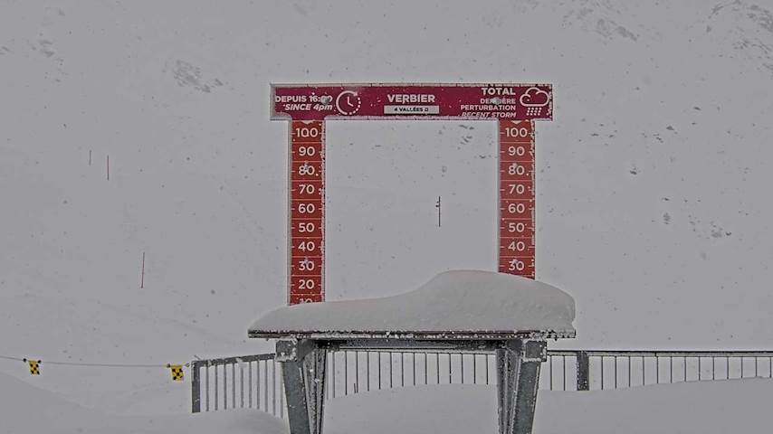La Chaux 2'265 m. - Hauteur de neige Image