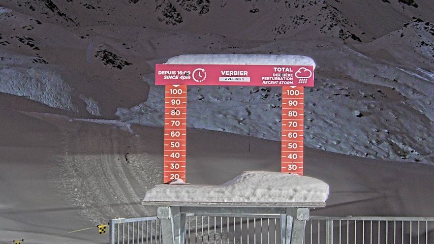 La Chaux 2'265 m. - Hauteur de neige Image