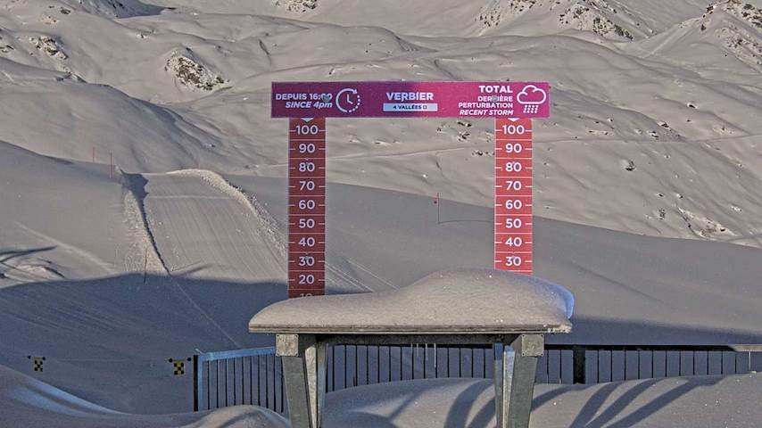 La Chaux 2'265 m. - Hauteur de neige Image