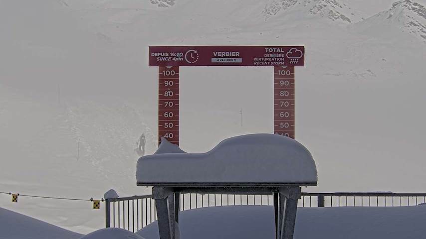 La Chaux 2'265 m. - Hauteur de neige Image